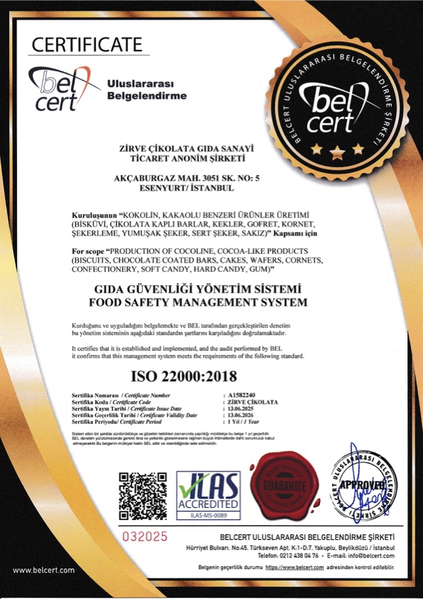 شهادة نظام إدارة سلامة الغذاء ISO 22000