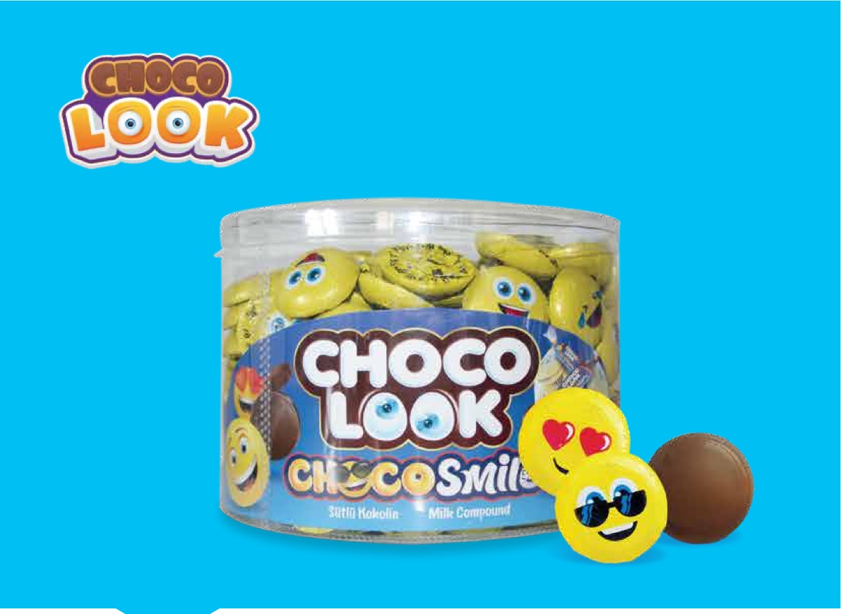 CHOCO LOOK Emoji Chocolate (5grx100pcsx12acetate)