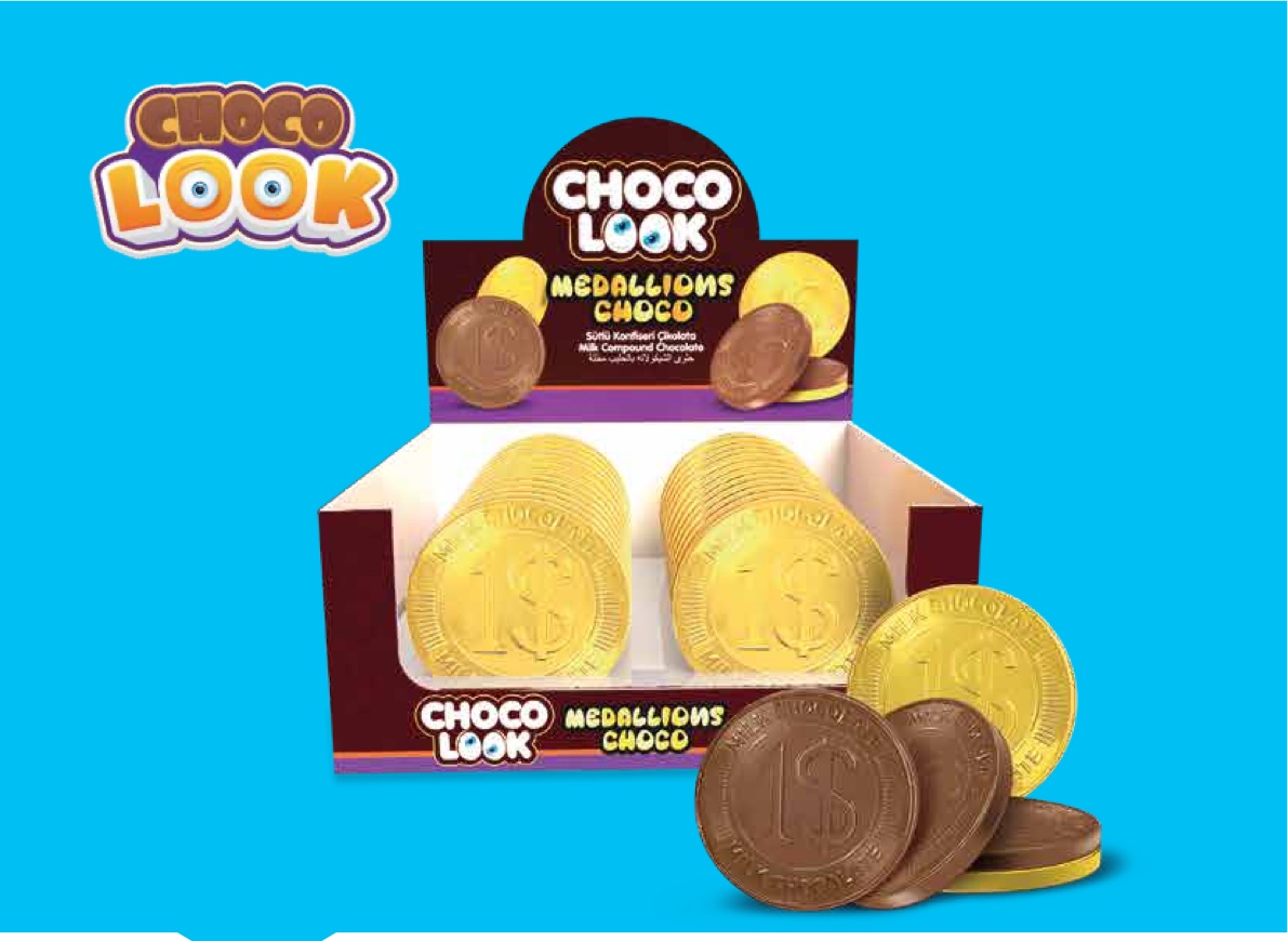 CHOCO LOOK chocolat médaille (18gx24pcsx8display)