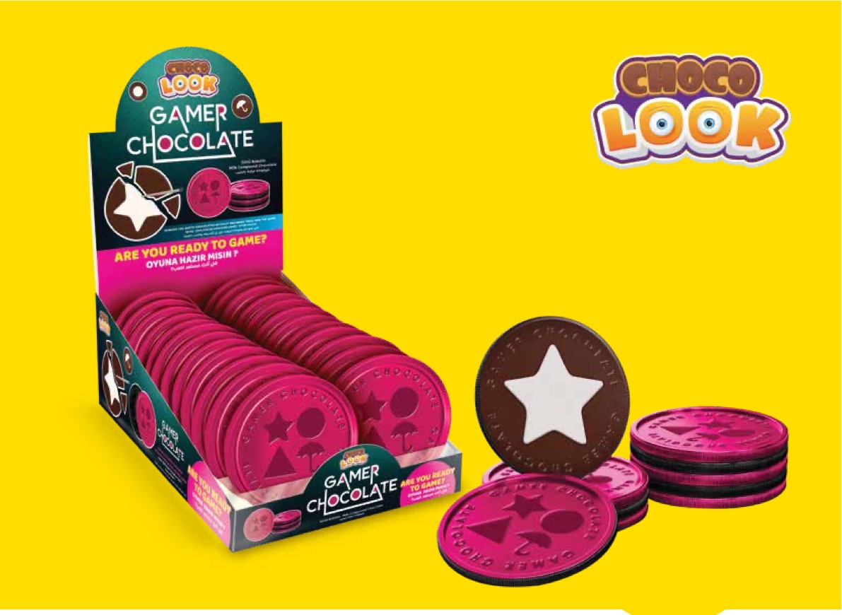 CHOCO LOOK MÉDAILLON SQUID GAME CHOCOLAT AU LAIT KOKOLİN (18g x 24 pcs x 8 box)