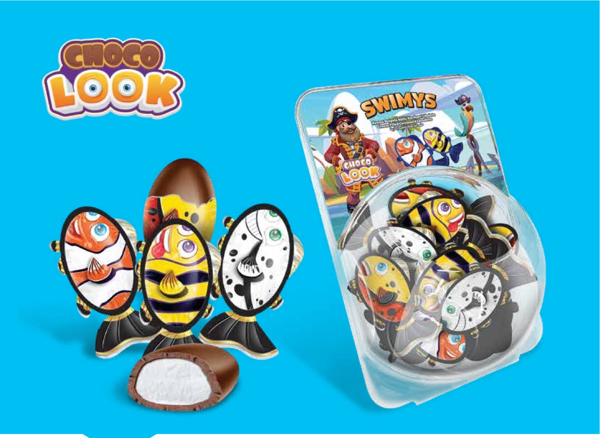 CHOCO LOOK FISCH KOKOLIN (18g*75adet*6 kugel)