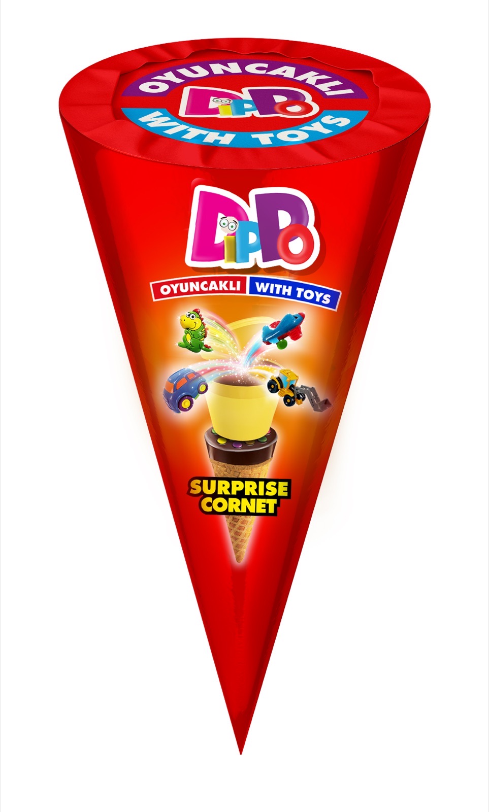DIPPO фундук кремовая начинка игруш. корнет 25GR 12*8