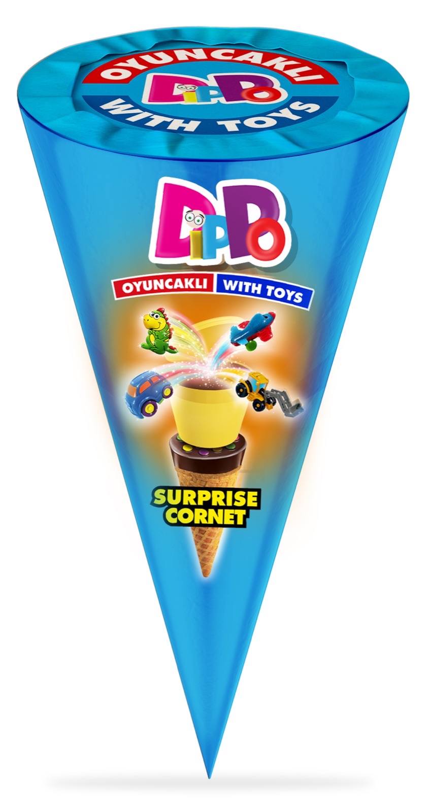 DIPPO фундук кремовая начинка игруш. корнет 25GR 12*8