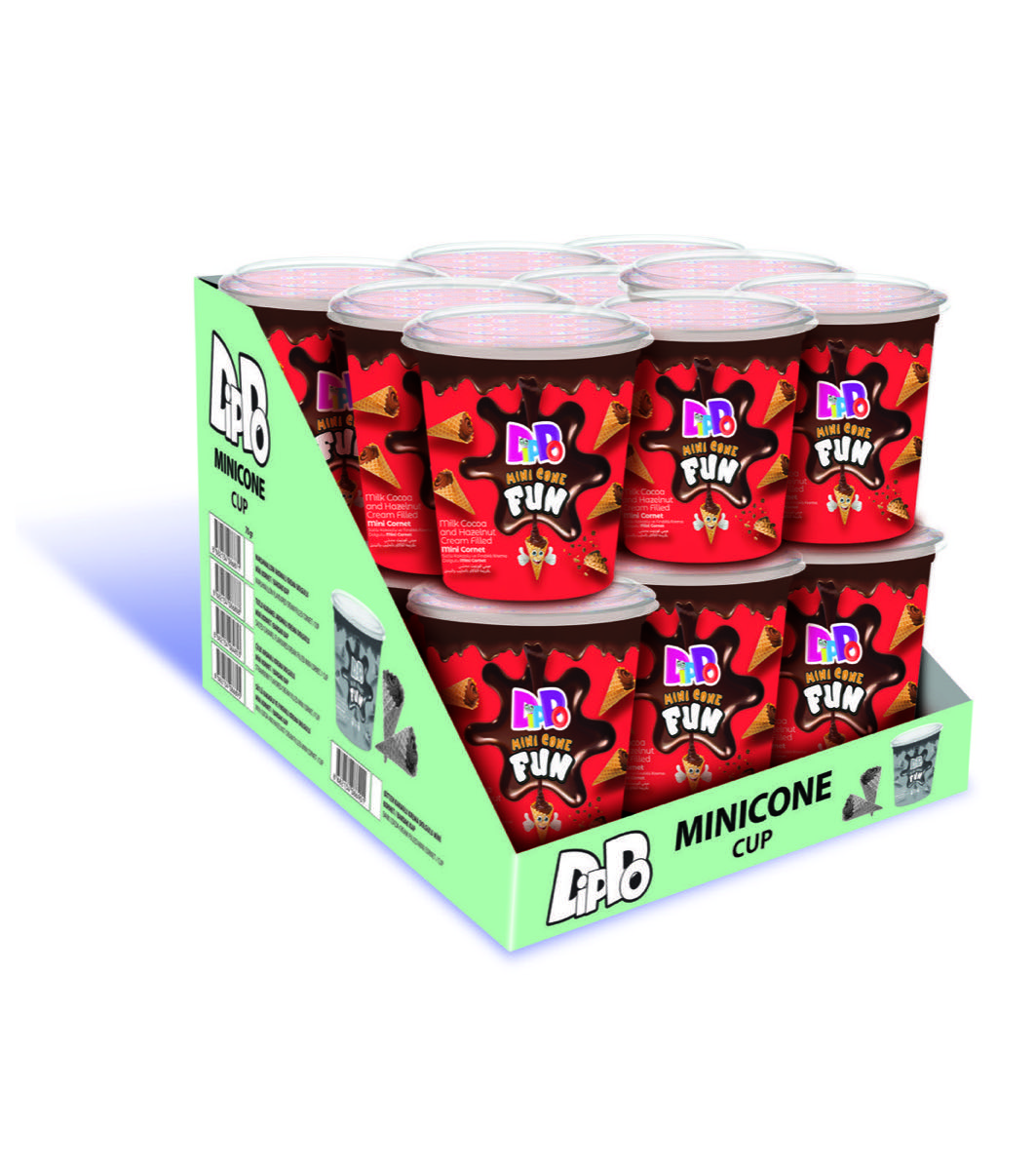 DIPPO HAZELNUT MINI CORNET CUP LID (70g*24lids)