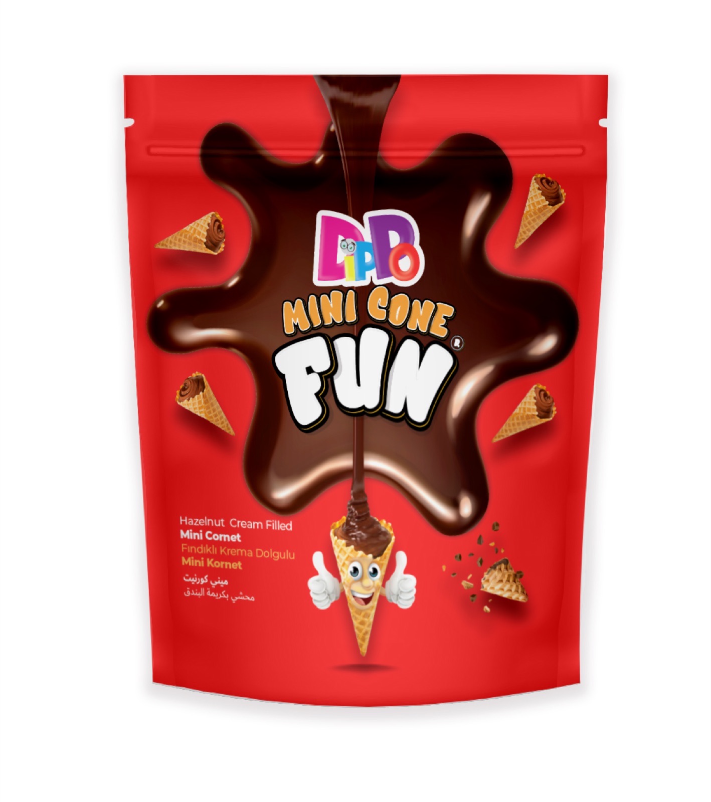 DIPPO Hazelnut Mini Cone (Doypack) (70g*18pack)