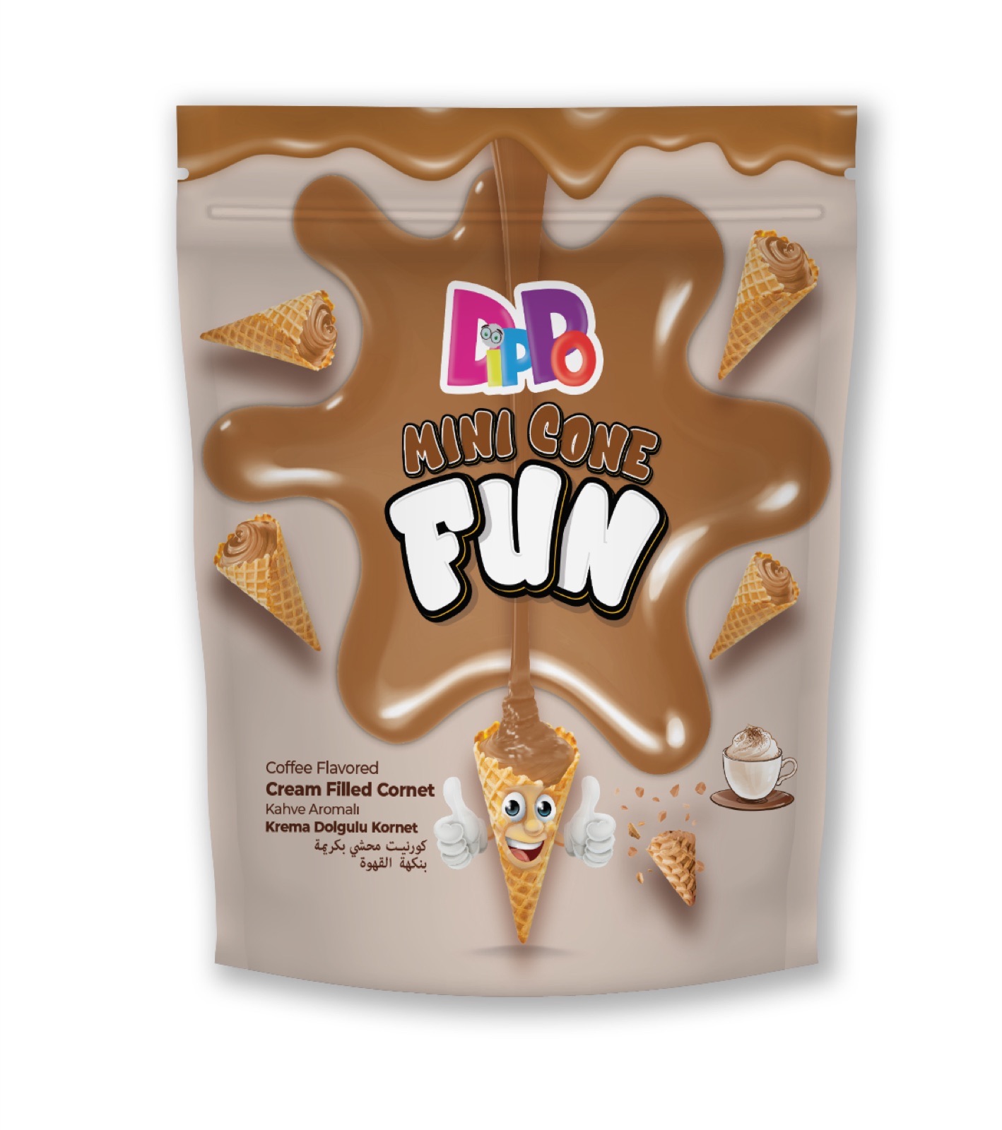 DIPPO cornets saveur café M. (doypack) 70GRX18PKT