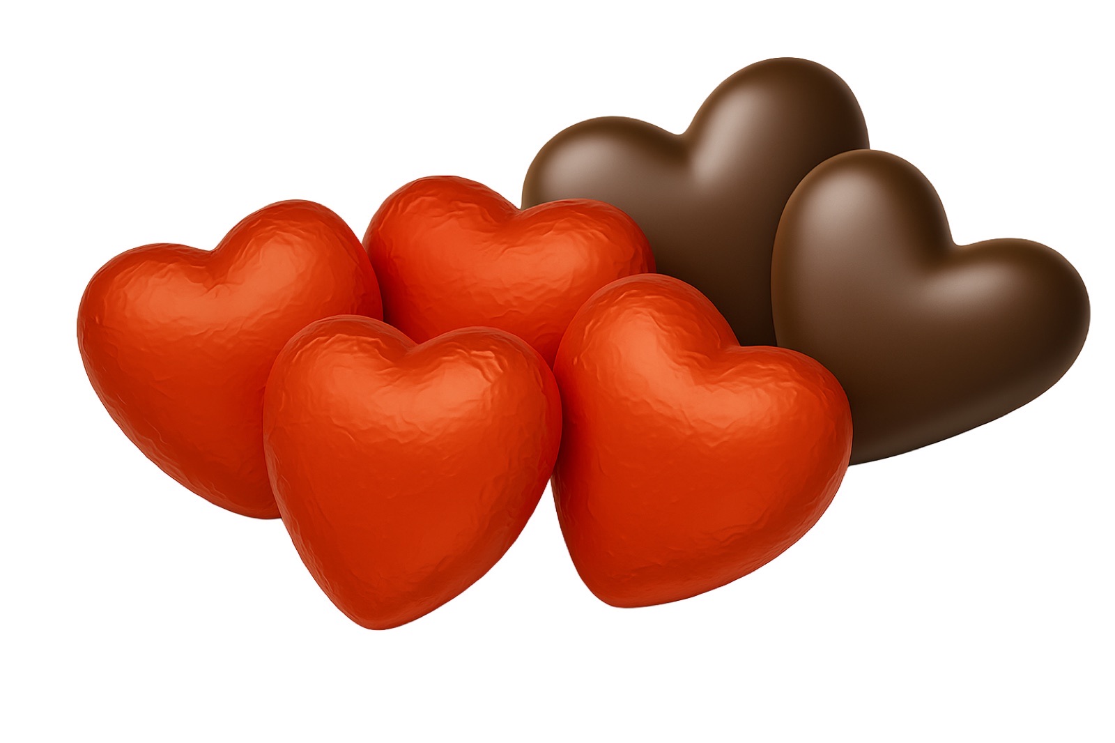 DIPPO Heart Milk Chocolate Coated Crisps (5gx100pcsx12acetate)