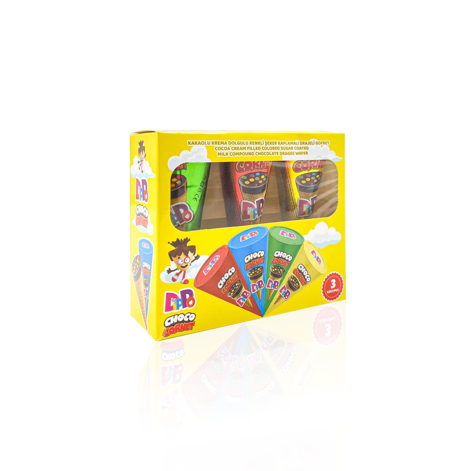 DIPPO Classic Cornet 3-Pack Multipack (75g*36 boxes)