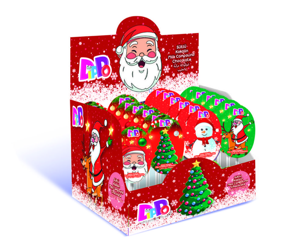 DIPPO NOEL BABA LOLLIPOP KOKOLIN (22g*24adet*6disp)