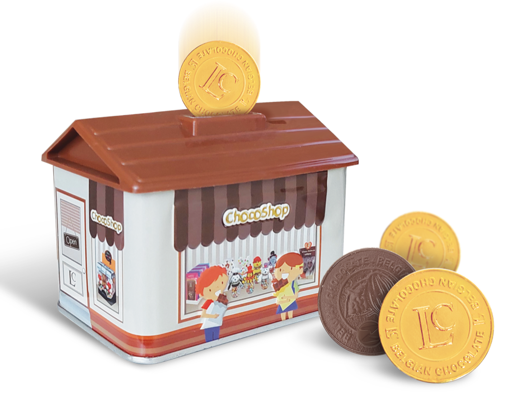 LC Spardose Teddy Bank Milchschokolade