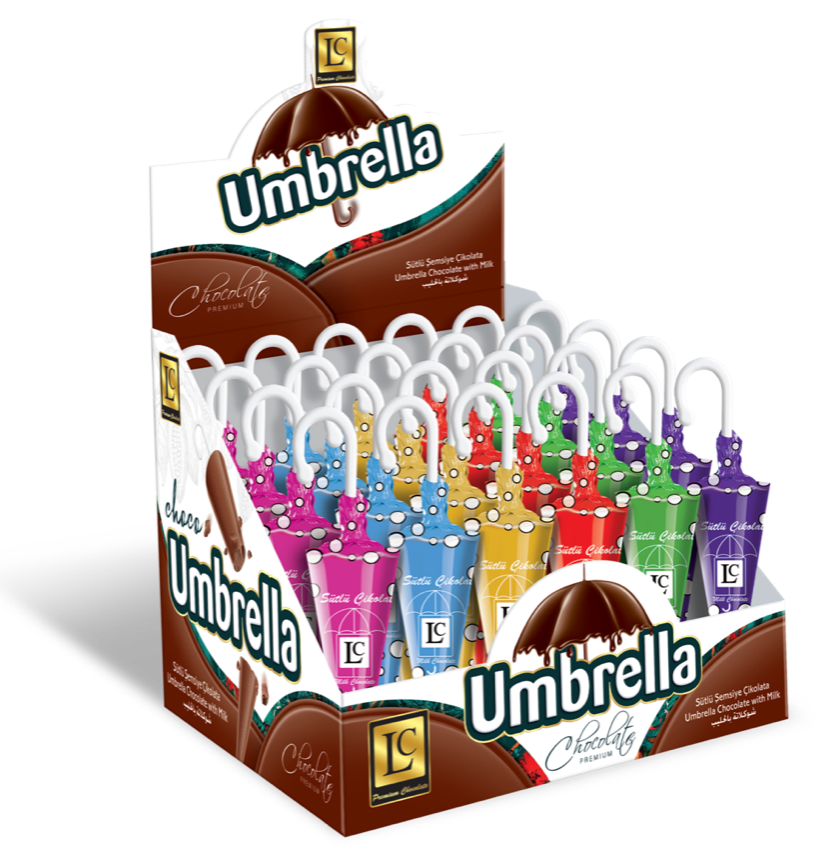 LC UMBRELLA MILK KOKOLIN CHOCOLATE(25gx30pcs*6display)