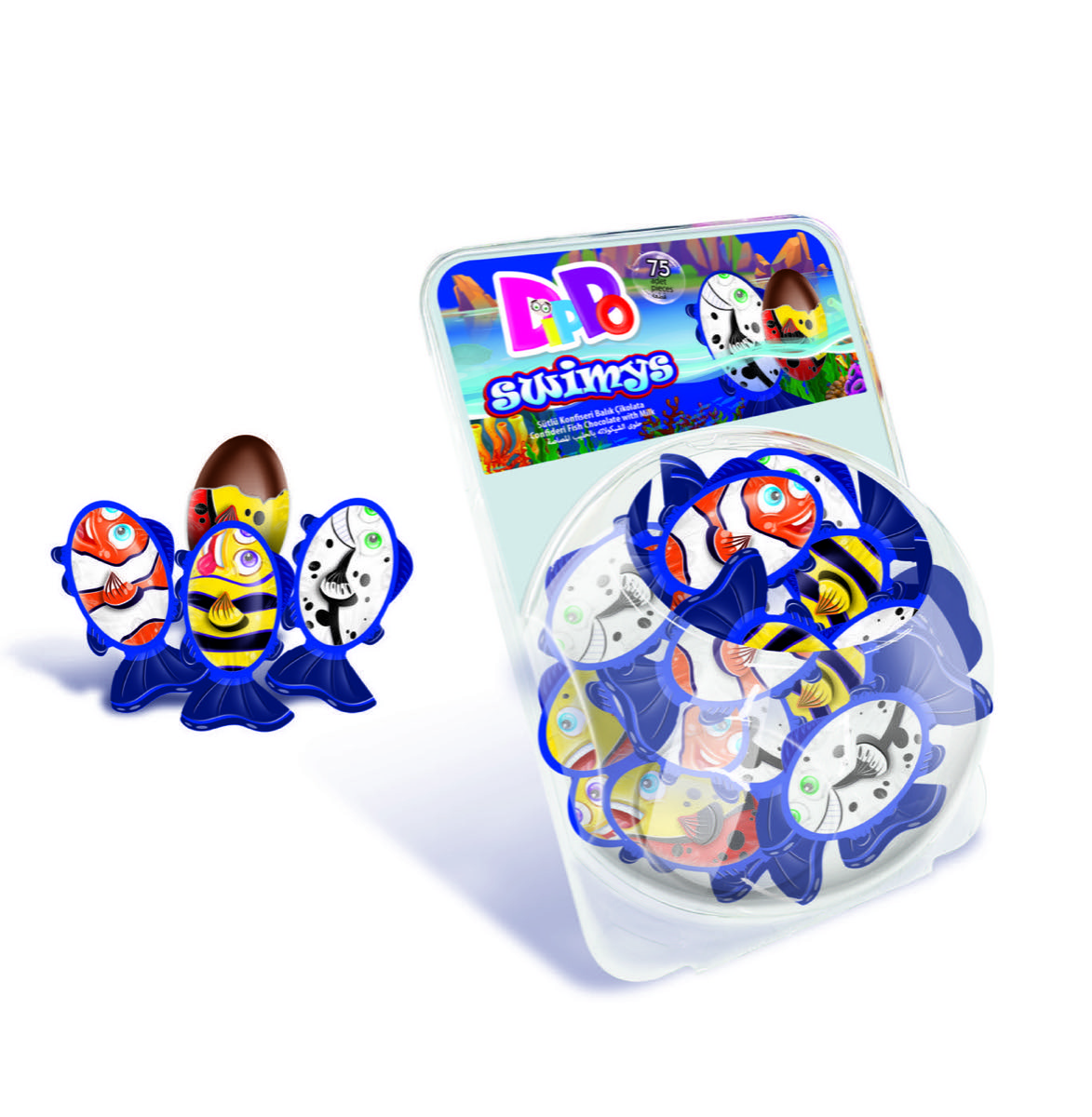 DIPPO FISH MILK COUVERTURE (18g*24pcs*6 display)