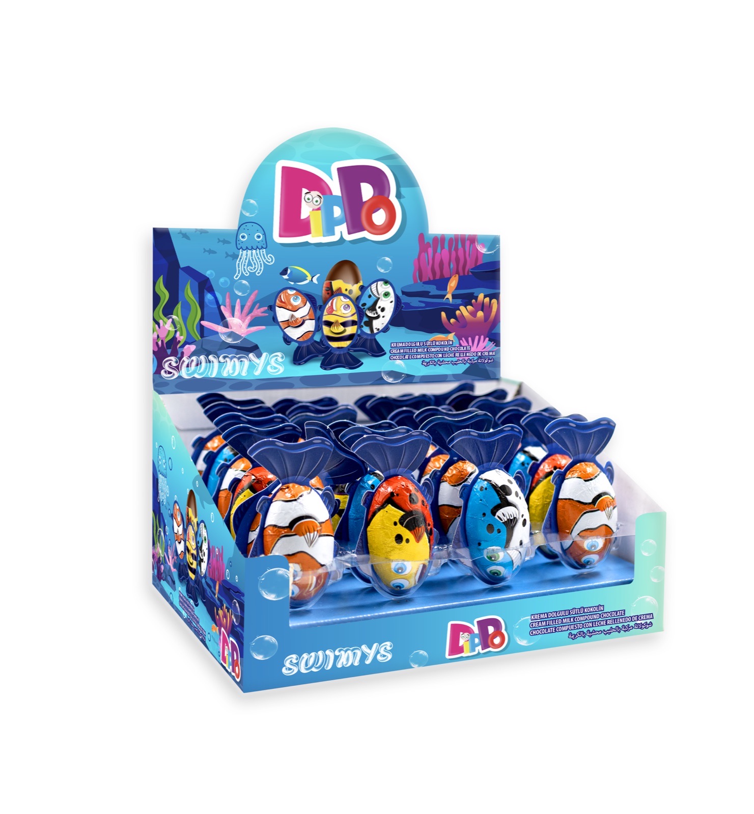 DIPPO FISH MILK COUVERTURE (18g*24pcs*6 display)