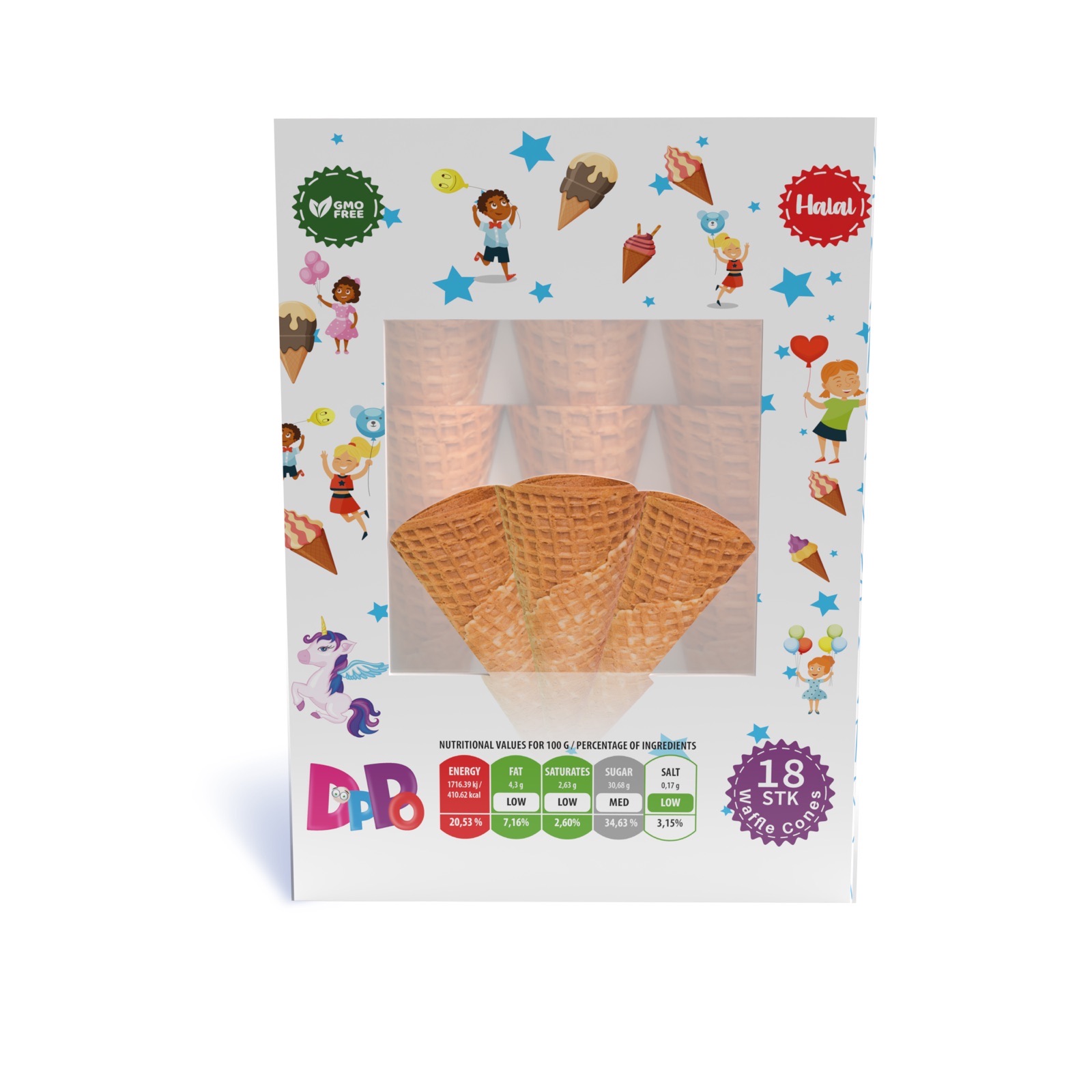 DİPPO CÔNE GAUFRE *18 (PRODUIT VIDE)