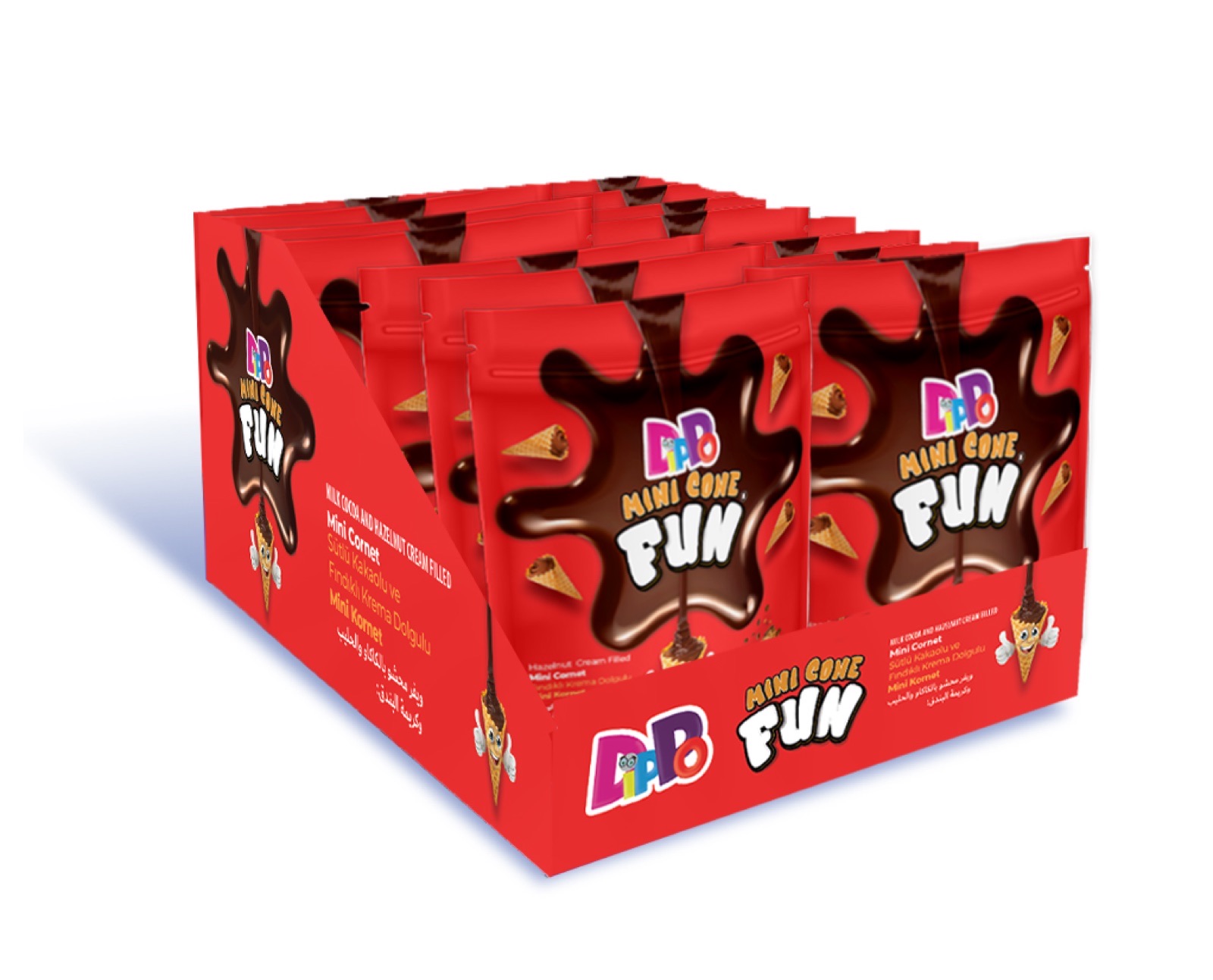DIPPO Bitter Mini Cornet (Doypack) (70g*18 packs)
