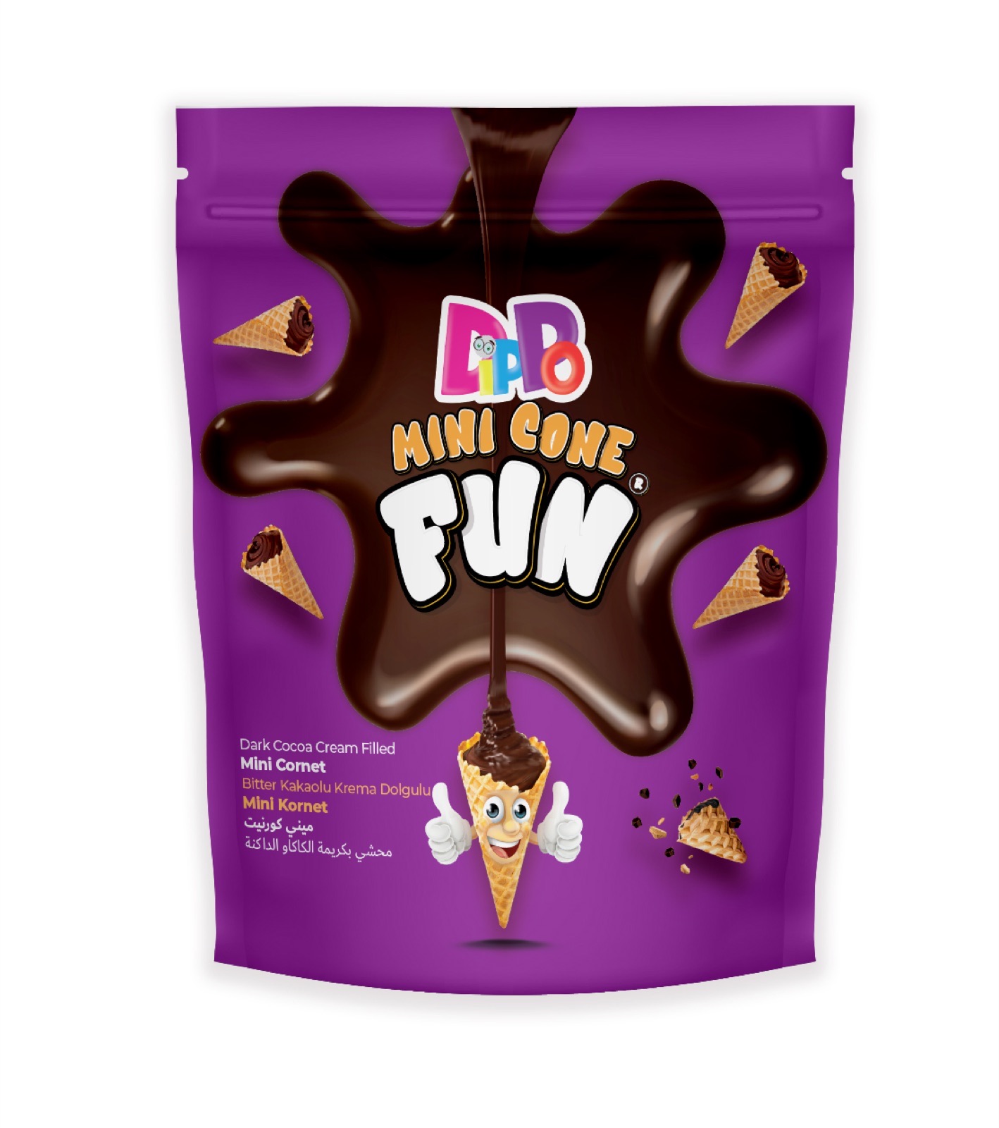 DIPPO Bitter Mini Cornet (Doypack) (70g*18 packs)